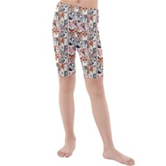 Foxs Kids  Mid Length Swim Shorts by DinkovaArt