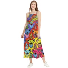 Grateful Dead Jam Bears Boho Sleeveless Summer Dress by Tsamara