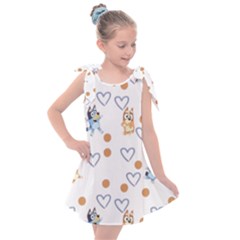 Bluey, Bluey Merch, Bluey Pattern, Bluey Bluey, Bingo, Bluey Design, Bluey Dog Kids  Tie Up Tunic Dress by avitendut
