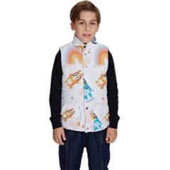 Bluey, Bluey Merch, Bluey Pattern, Bluey Bluey, Bingo, Bluey Design, Bluey Dog Kid s Button Up Puffer Vest by avitendut