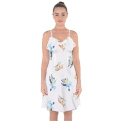 Bluey, Bluey Merch, Bluey Pattern, Bluey Bluey, Bingo, Bluey Design, Bluey Dog Ruffle Detail Chiffon Dress by avitendut
