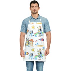 Bluey, Bluey Merch, Bluey Pattern, Bluey Bluey, Bingo, Bluey Design, Bluey Dog Kitchen Apron by avitendut