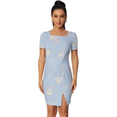 Bluey, Bluey Merch, Bluey Pattern, Bluey Bluey, Bingo, Bluey Design, Bluey Dog Fitted Knot Split End Bodycon Dress by avitendut