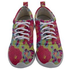 Mid Century Retro Floral 1970s 1960s Pattern 82 Mens Athletic Shoes by violetheavensky