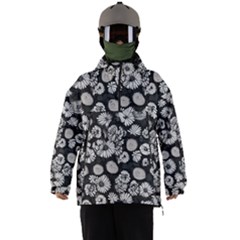 Mid Century Retro Floral 1970s 1960s Pattern 86 Men s Ski And Snowboard Waterproof Breathable Jacket by violetheavensky