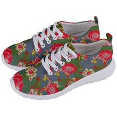Mid Century Retro Floral 1970s 1960s Pattern 83 Men s Lightweight Sports Shoes by violetheavensky