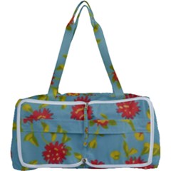 Mid Century Retro Floral 1970s 1960s Pattern 78 Multi Function Bag by violetheavensky