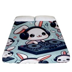 Dj Rabbit Fitted Sheet Fitted Sheet (california King Size) by thatfashion