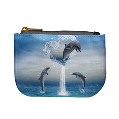 The Heart Of The Dolphins Coin Change Purse by gatterwe