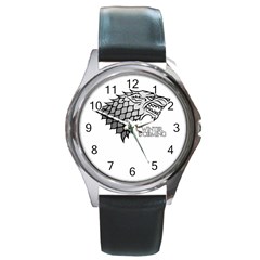 Winter Is Coming ( Stark ) 2 Round Metal Watch (silver Rim) by Lab80