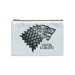 Winter Is Coming ( Stark ) 2 Cosmetic Bag (medium) by Lab80