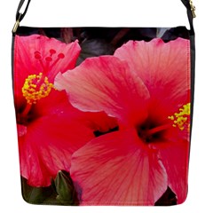 Red Hibiscus Flap Closure Messenger Bag (small) by ADIStyle