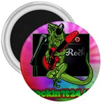 Rock Out Like An Iguana 3  Button Magnet Front