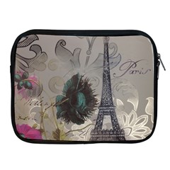 Floral Vintage Paris Eiffel Tower Art Apple Ipad 2/3/4 Zipper Case by chicelegantboutique