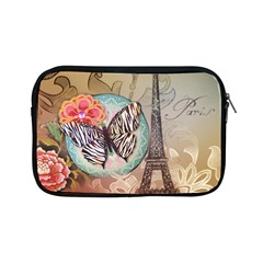 Fuschia Flowers Butterfly Eiffel Tower Vintage Paris Fashion Apple Ipad Mini Zipper Case by chicelegantboutique