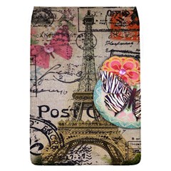 Floral Scripts Butterfly Eiffel Tower Vintage Paris Fashion Removable Flap Cover (small) by chicelegantboutique