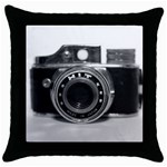 Hit Camera (3) Black Throw Pillow Case Front