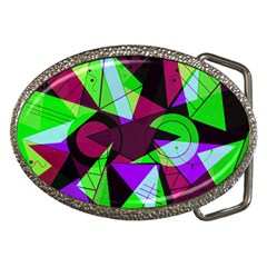 Modern Art Belt Buckle (oval) by Siebenhuehner