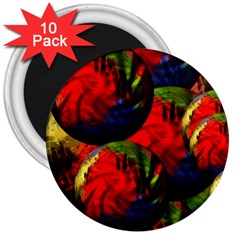 Balls 3  Button Magnet (10 Pack) by Siebenhuehner