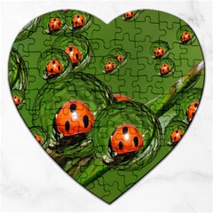 Ladybird Jigsaw Puzzle (heart) by Siebenhuehner