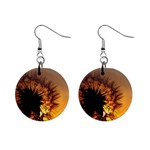 Dandelion Mini Button Earrings Front