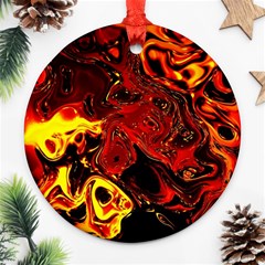 Fire Round Ornament by Siebenhuehner