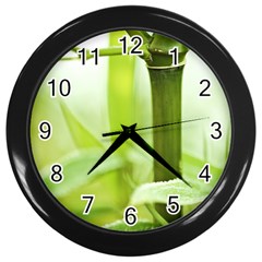 Bamboo Wall Clock (black) by Siebenhuehner