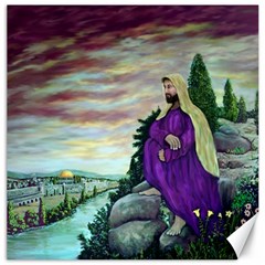 Jesus Overlooking Jerusalem - Ave Hurley - Artrave - Canvas 12  X 12  (unframed) by ArtRave2