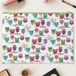 Happy Owls Cosmetic Bag (XXXL) Back