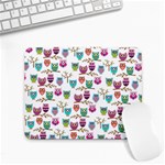 Happy Owls Small Mouse Pad (Rectangle) Front