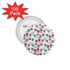 Happy Owls 1 75  Button (100 Pack) by Ancello