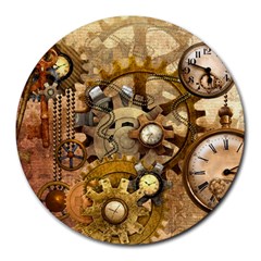 Steampunk 8  Mouse Pad (round) by Ancello