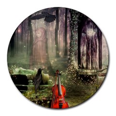 Last Song 8  Mouse Pad (round) by Ancello