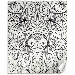 Drawing Floral Doodle 1 Canvas 11  X 14  (unframed) by MedusArt