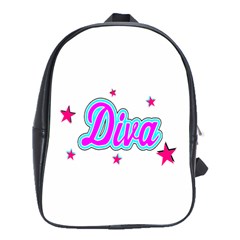  Pink Diva School Bag (large) by Colorfulart23