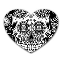 Sugar Skull Mouse Pad (heart) by Ancello