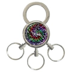 Urock Musicians Twisted Rainbow Notes  3-ring Key Chain by UROCKtheWorldDesign