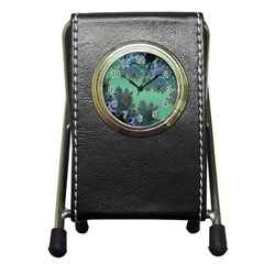 Celtic Symbolic Fractal Stationery Holder Clock by UROCKtheWorldDesign