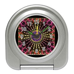 Hot Lavender Celtic Fractal Framed Mandala Desk Alarm Clock by UROCKtheWorldDesign