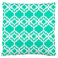 Lattice Stars In Teal Large Cushion Case (single Sided)  by Contest1878042