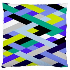 Smart Diagonals In Lime Large Cushion Case (single Sided)  by Contest1878042