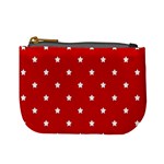 White Stars On Red Coin Change Purse Front