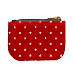 White Stars On Red Coin Change Purse Back