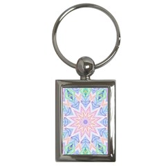 Soft Rainbow Star Mandala Key Chain (rectangle) by Zandiepants