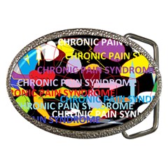 Chronic Pain Syndrome Belt Buckle (oval) by FunWithFibro