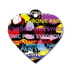 Chronic Pain Syndrome Dog Tag Heart (Two Sided) Front