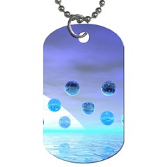 Moonlight Wonder, Abstract Journey To The Unknown Dog Tag (one Sided) by DianeClancy