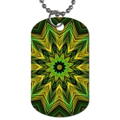 Woven Jungle Leaves Mandala Dog Tag (one Sided) by Zandiepants