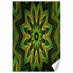 Woven Jungle Leaves Mandala Canvas 20  X 30  (unframed) by Zandiepants