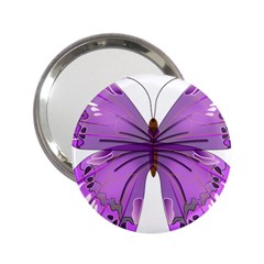 Purple Awareness Butterfly Handbag Mirror (2 25 ) by FunWithFibro